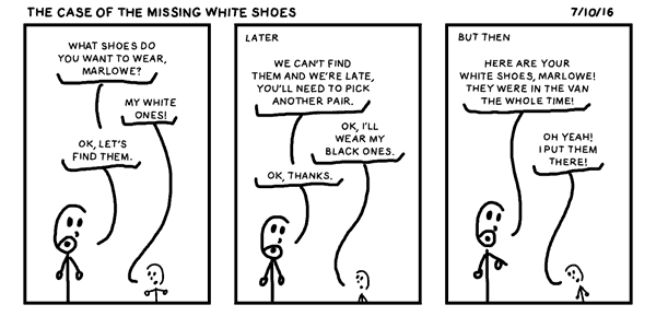 The Case of the Missing White Shoes