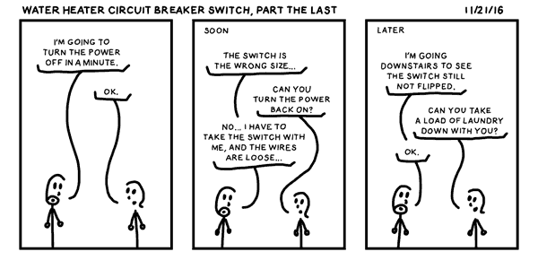 Water Heater Circuit Breaker Switch, Part the Last
