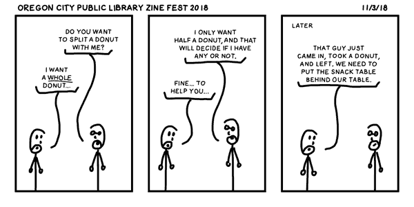 Oregon City Public Library Zine Fest 2018